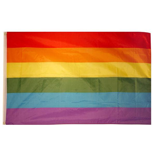 Gay Pride LGBTQ Flag 3 Ft X 2 Ft Polyester Double Stitched Seam Metal Eyelets Party Decoration - Labreeze