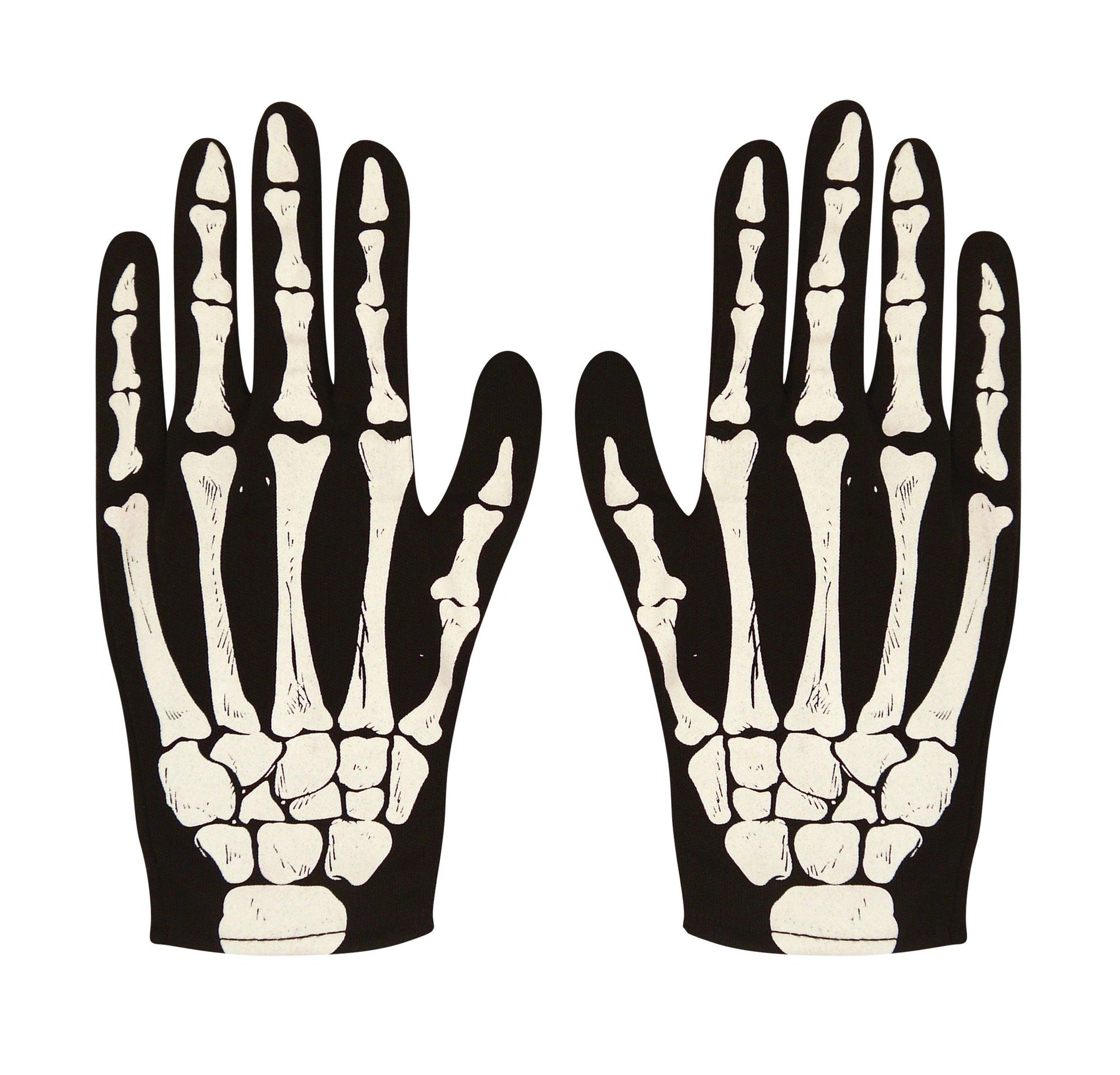 Horror Costume Set: Long Black Cape with Hood, Bleeding Scream Mask, and Adults Skeleton Gloves - Labreeze