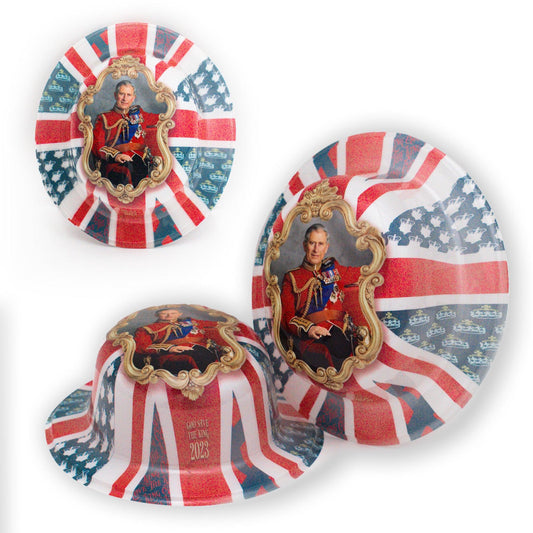 King Charles Coronation Bowler Hat Union Jack Coronation Celebration Party Fancy Dress Hat - Labreeze