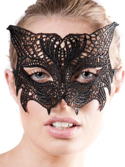 Lace Butterfly Black Eye Mask Ladies Women’s Masquerade Fancy Dress Party Venetian Eye Masks - Labreeze