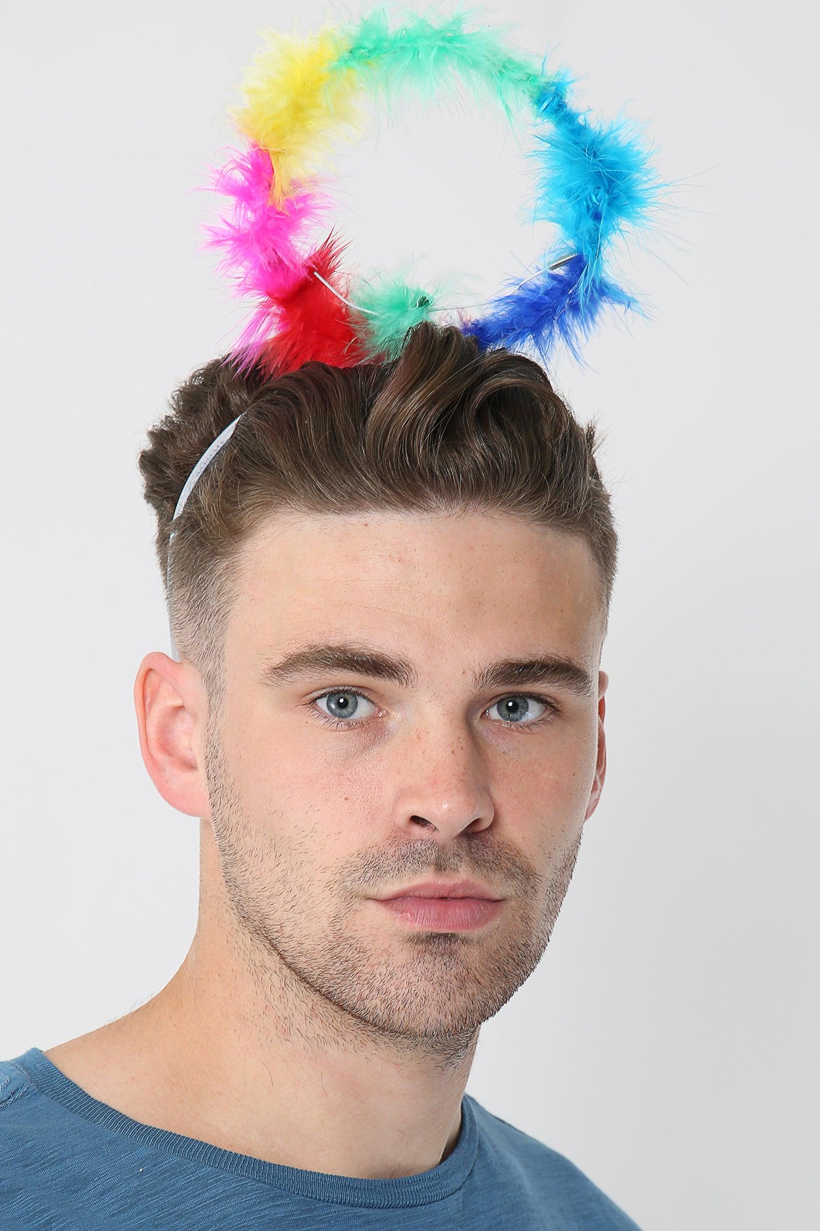 Rainbow Gay Pride Angel Halo Hairband LGBTQ Gay Pride Parade Fancy Dress Party Headwear - Labreeze