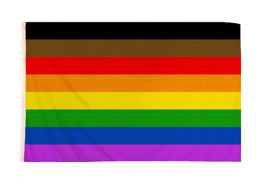 Rainbow Pride LGBTQ Flag 8 Colour 5 Ft X 3 Ft Polyester Double Stitched Seam Metal Eyelets Party Decoration - Labreeze