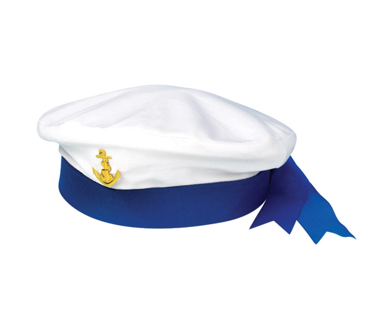 Sailor Boy Naval Officer Sea Sailor Uniform T-Shirt with Blue Ribbon Hat Marine Navy Fancy Dress - Labreeze