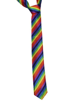 Rainbow Neck Tie – Adult Colourful Fancy Dress & Party Accessory