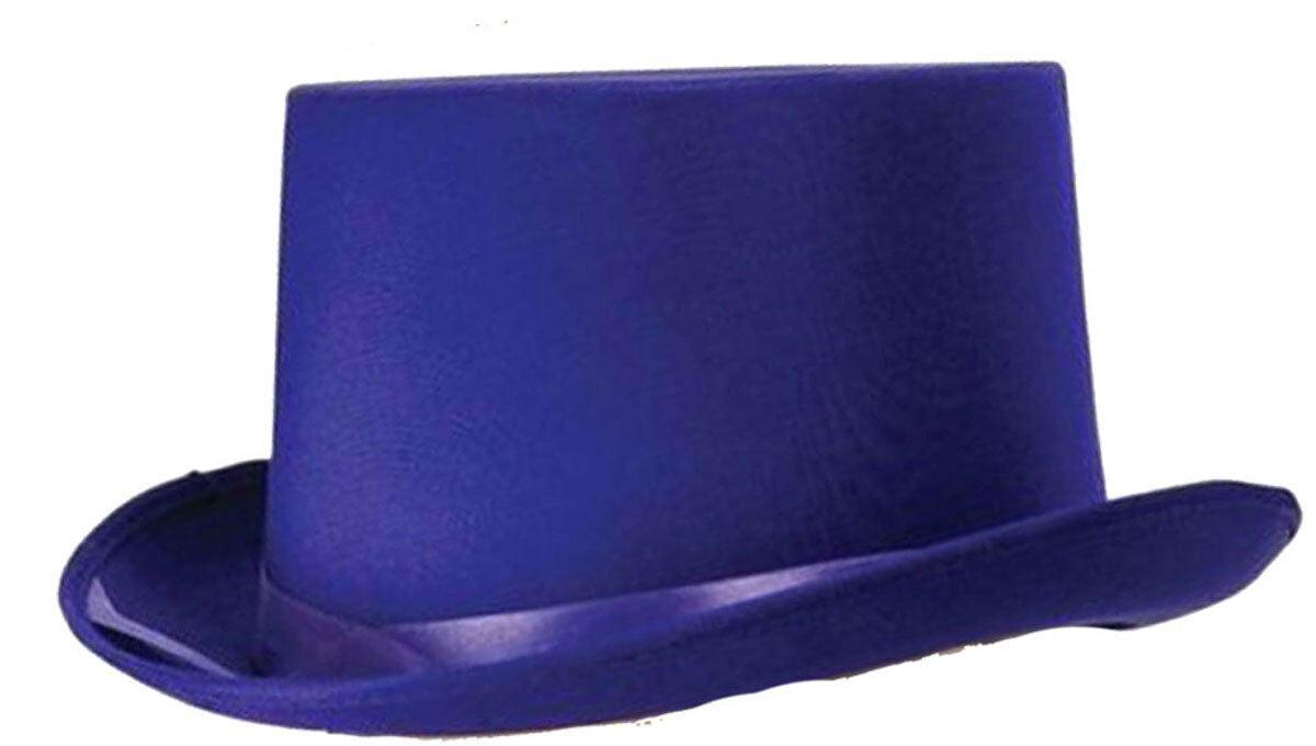 6 X SATIN TOP HAT WITH RIBBON FANCY DRESS DANCE THEATRE STAGE SHOW PARTY HAT - Labreeze