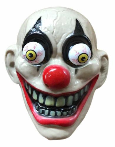 Adults Googly Eye Mask 23 cm Halloween Scary Killer Clown Party Fancy Dress - Labreeze