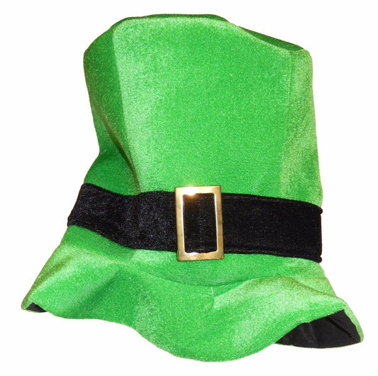 Adults Irish Green Top Hat with Black Band St Patrick’s Fancy Dress Party Hat - Labreeze