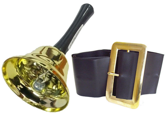 Adults Santa Clause Chunky Buckle Belt Jingle Bell Father Christmas Fancy Dress - Labreeze