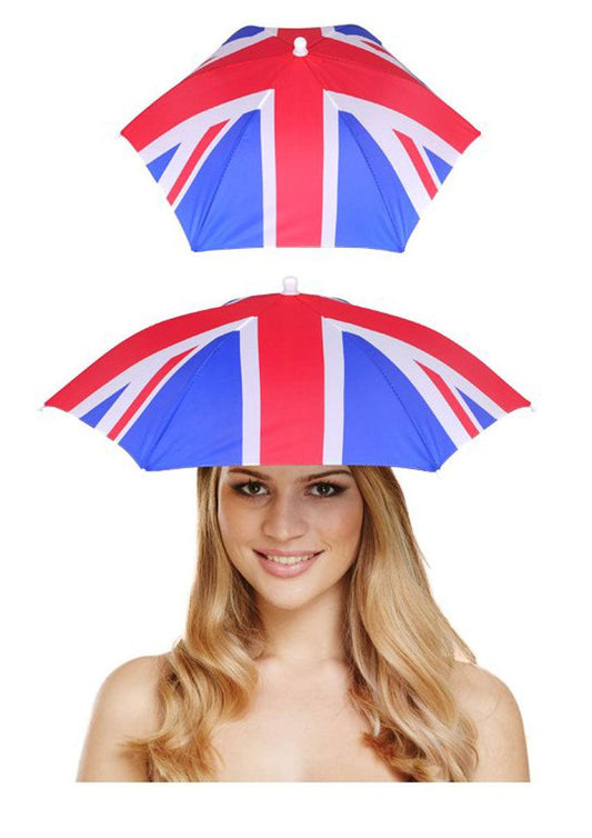 Adults Union Jack Umbrella Hat Folding British National Day Celebration Party Hat - Labreeze