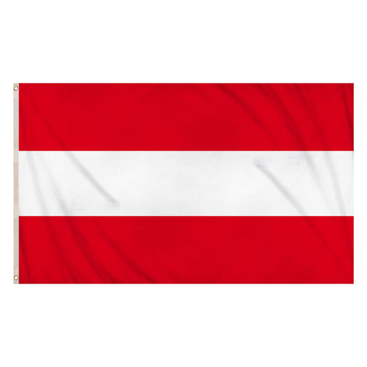 Austria Flag Double Stitched Seam Metal Eyelets Polyester World Cup Support National Flag - Labreeze
