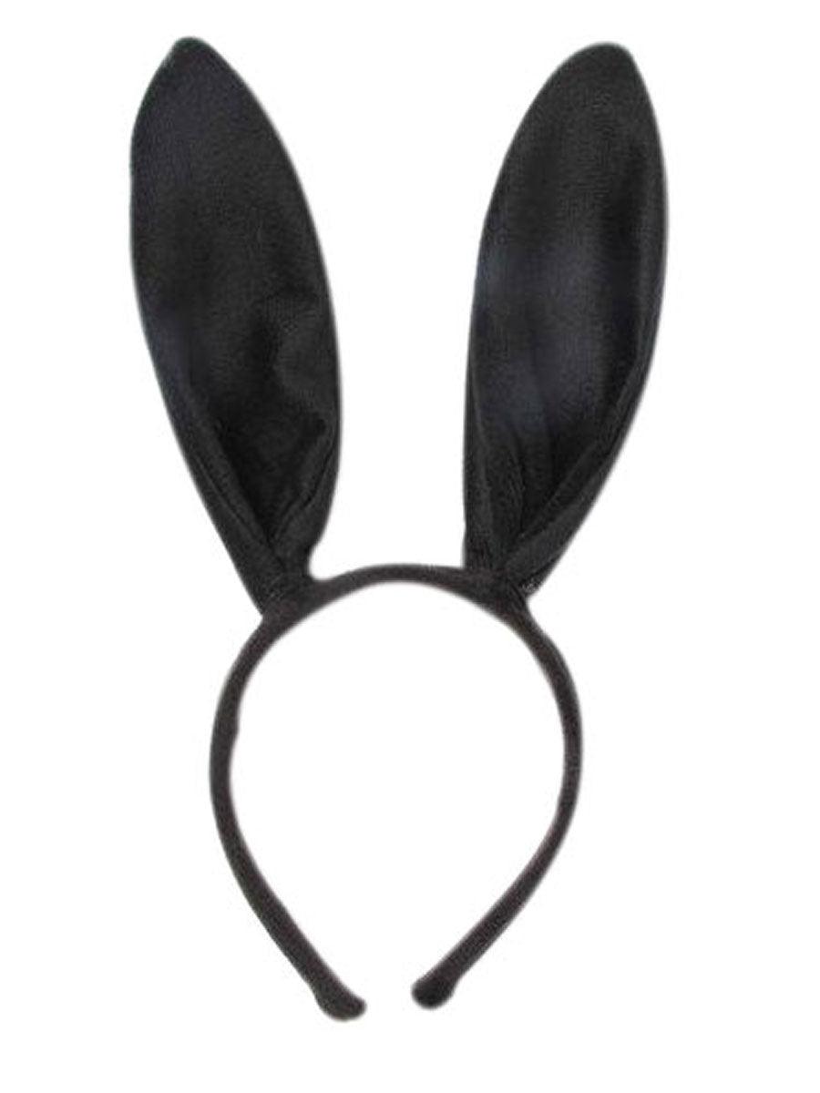 Black Bunny Rabbit Ears on Aliceband Ladies Girls Halloween Easter Bunny Headband - Labreeze