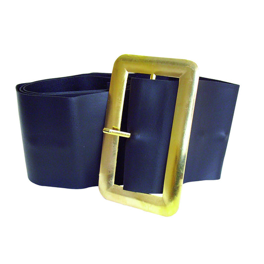 Black Santa Pirate Belt Gold Buckle Accessory Fancy Dress Xmas Christmas - Labreeze