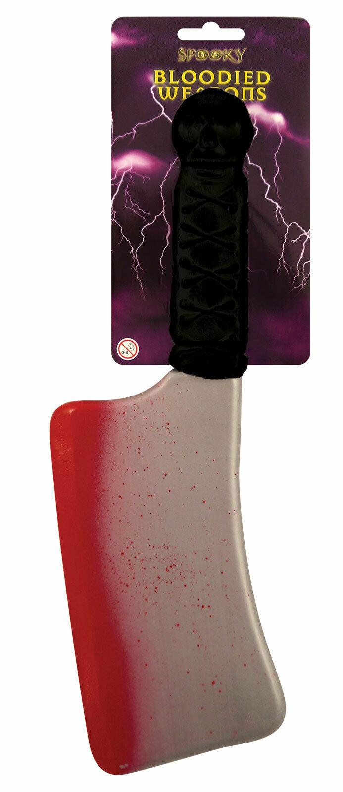 Blooded Cleaver Replica Weapon 45 cm Halloween Horror Party Decoration Prop - Labreeze