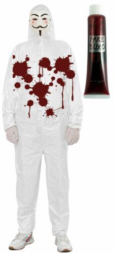 Bloody Breathable Coverall Fake Blood Vendetta Mask Halloween Horror Fancy Dress - Labreeze