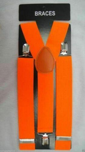Orange Leather End Trouser Braces – Van Buck England