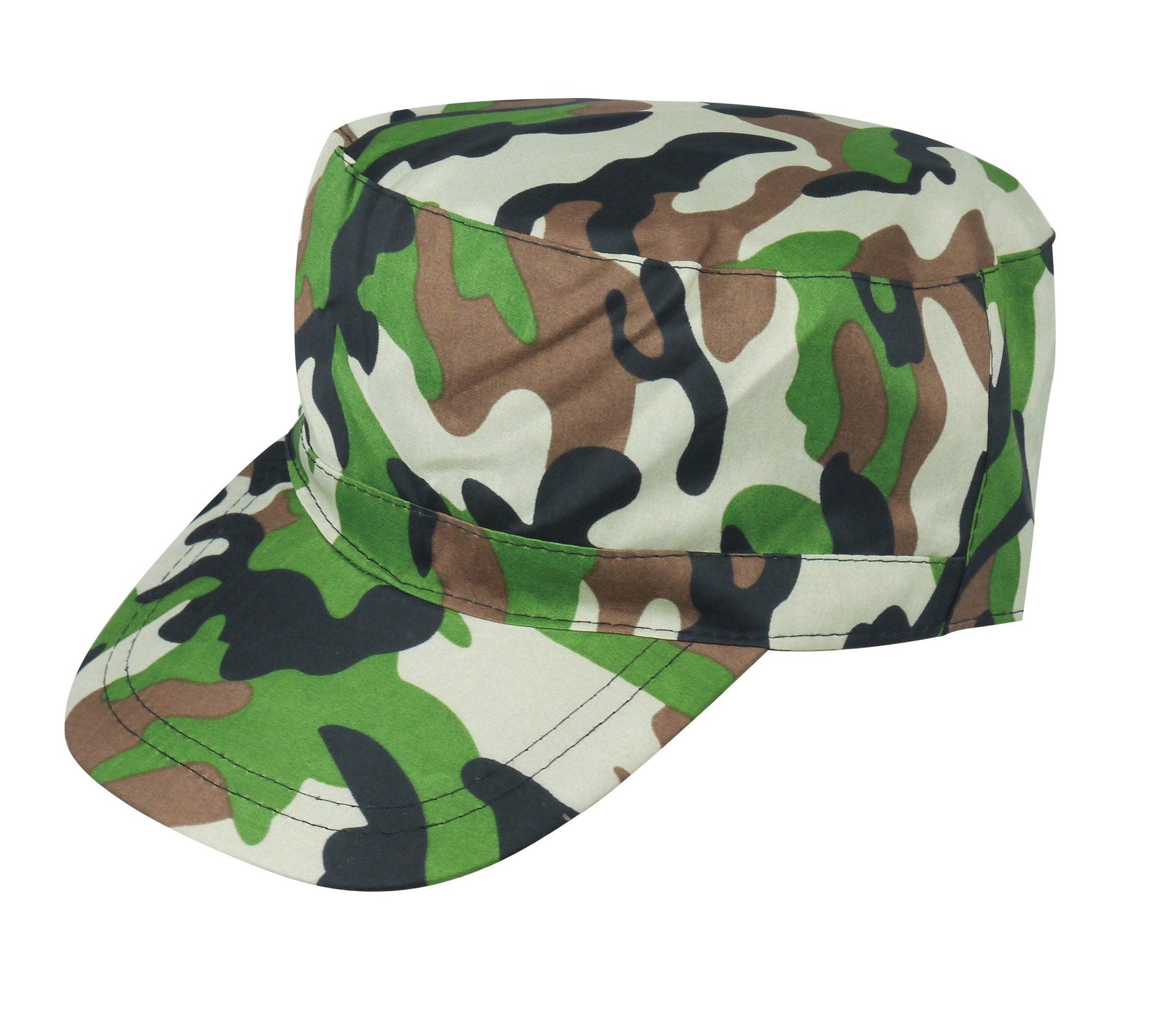 Camouflage Army Cap, Dog Tag, Machine Gun, Bullet Belt - Military Soldier Fancy Dress Costume Kit for World Book Week - Labreeze