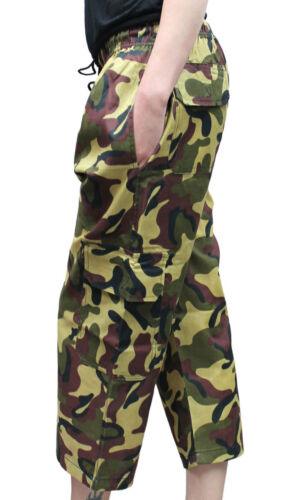 Children Camouflage 3/4 Trouser Kids Combat Military Camo Trouser Pants - Labreeze