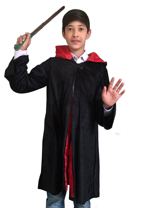 Children’s Wizard Boy Cape and Magic Wand Set (without Sound) - World Book Day Fancy Dress - Labreeze