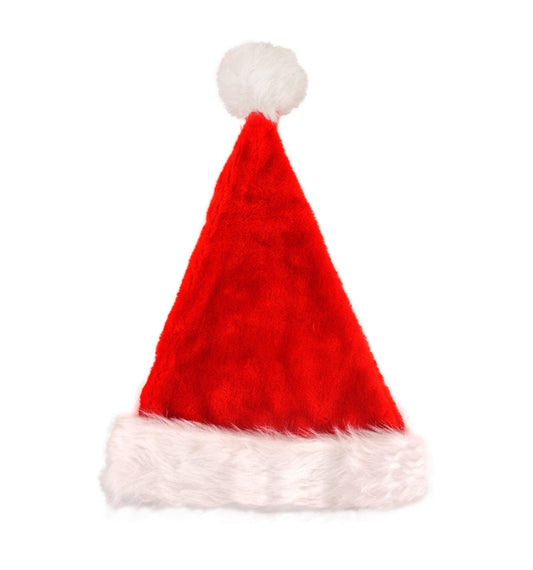 Christmas Deluxe Santa Hat Plush Santa Clause Adults Father Xmas Fancy Dress - Labreeze