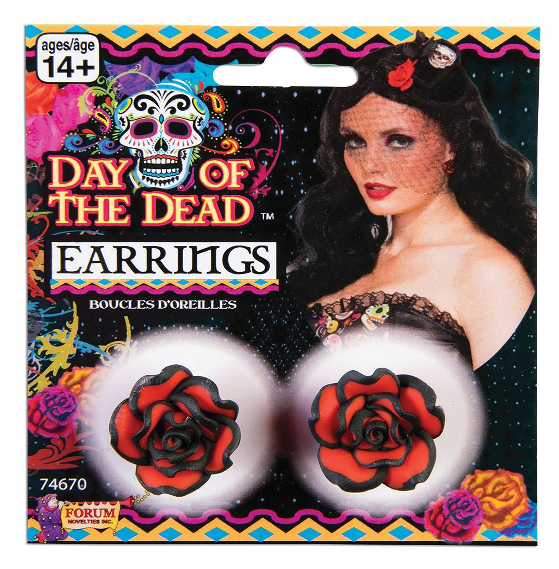 Day of the Dead Rose Earrings - Labreeze