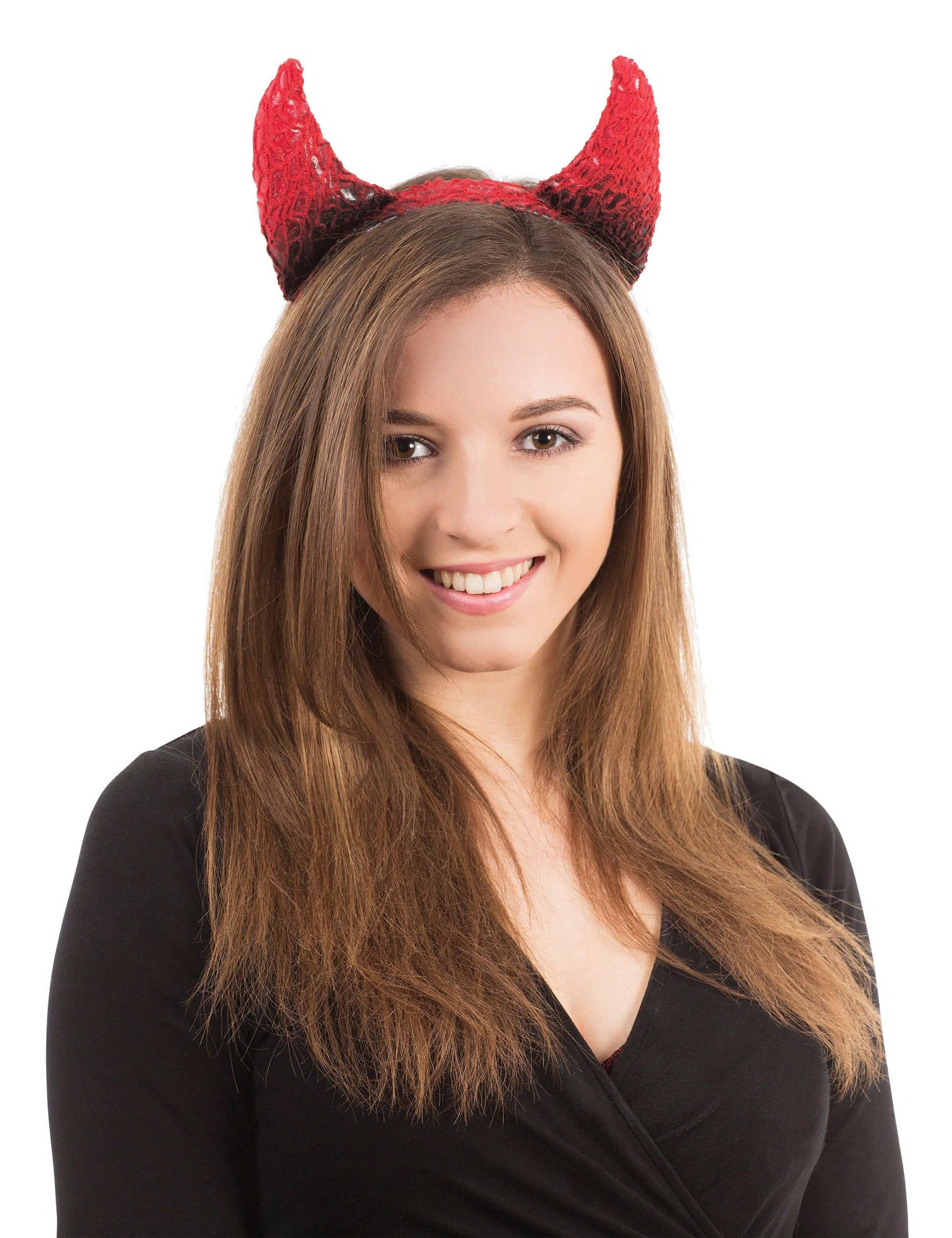 Devil Horns Black/Red on Headband - Labreeze