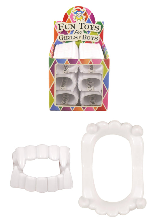 Dracula Vampire Fanged Teeth White Scary Halloween Horror Fancy Dress Costume Accessory - Labreeze