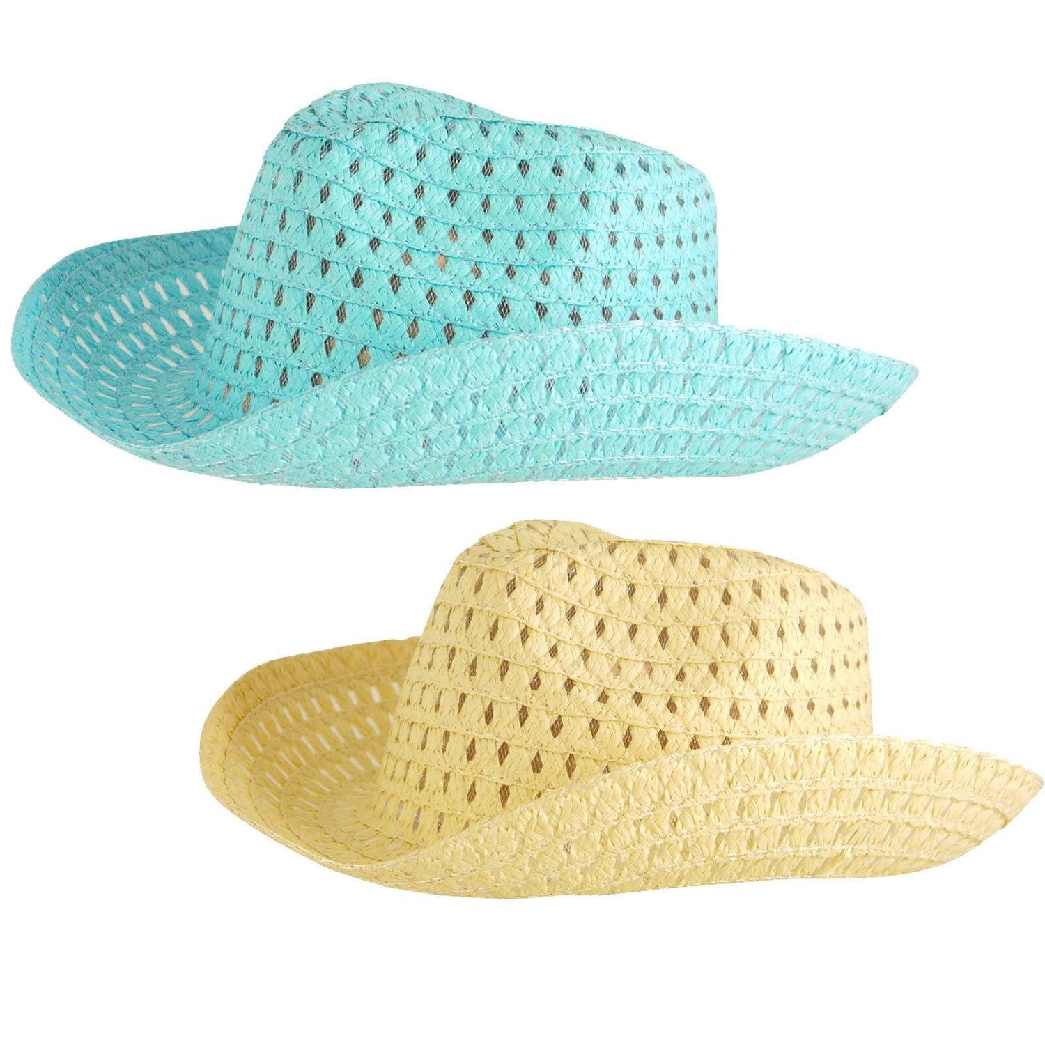 Easter Bonnet Boys Girls Cowboy Straw Hat Unisex Decoration Childrens Parades - Labreeze