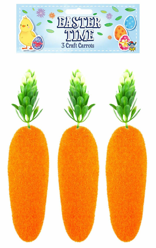 Easter Craft Carrot 15 cm 3 Pcs Set Kids Fancy Dress Party Decoration Props - Labreeze