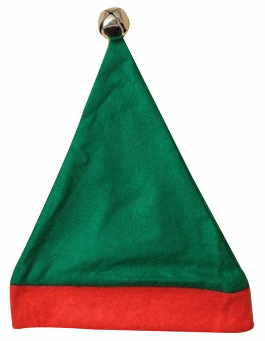 Elf Hat Red Green Kids Unisex Christmas Xmas Party Celebrations Fancy Dress - Labreeze