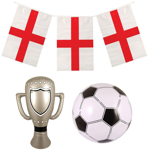 England St George's Cross Flag Bunting Inflatable Trophy, Football FIFA World Cup Celebration - Labreeze