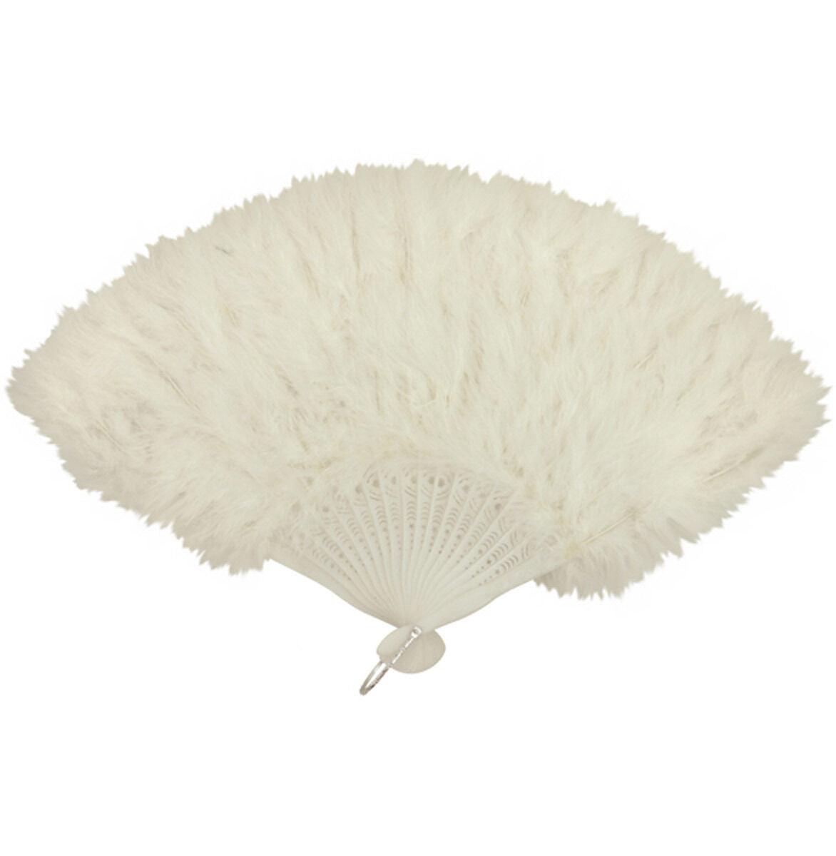 Feather Hand Fan Black Red & White Burlesque Hen Night Accessory - Labreeze