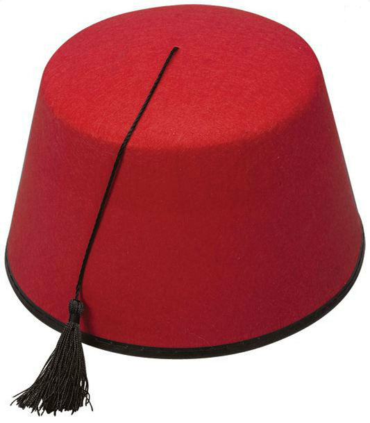 Fez Hat Red Moroccan Turkish Hat Tommy Cooper Costume Fancy Dress Up - Labreeze