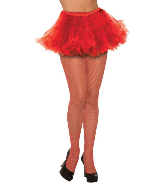 Fishnet Stockings Glitter Red - Labreeze