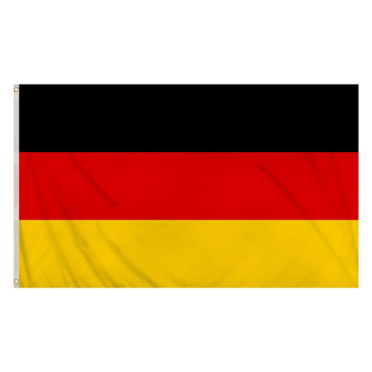 Germany National Flag 5ft x 3ft Double Stitched Seam Metal Eyelets Polyester Flag - Labreeze