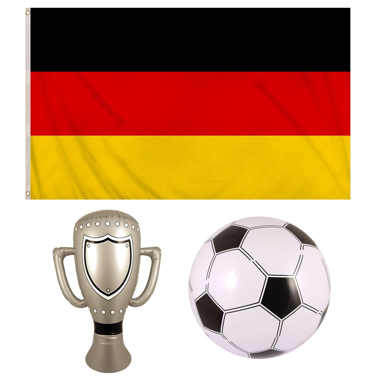 Germany National Flag Metal Eyelets Inflatable Trophy, Football FIFA World Cup Party Celebration - Labreeze