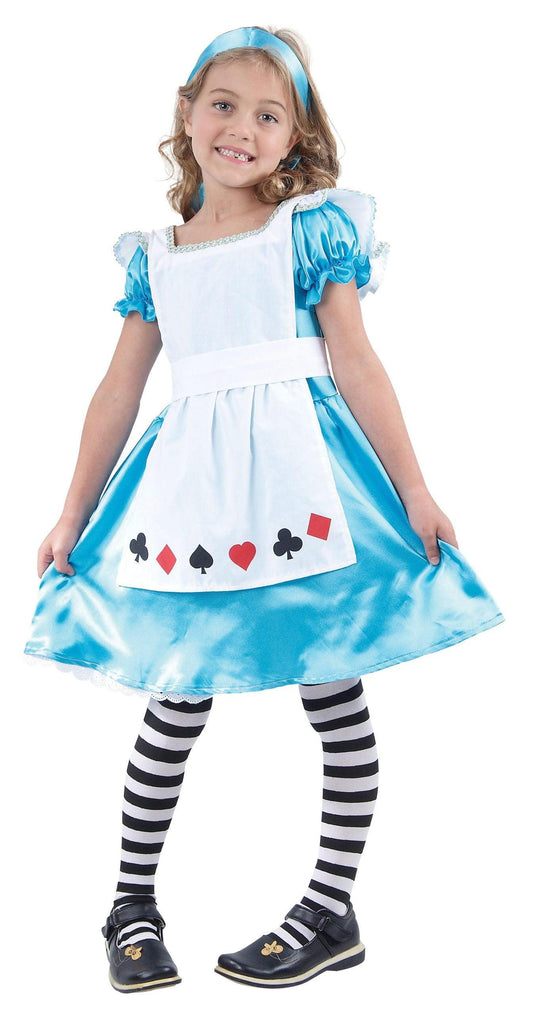 Girls Alice In Wonderland Fairy Tale World Book Day Fancy Dress Costume age 4-14 - Labreeze