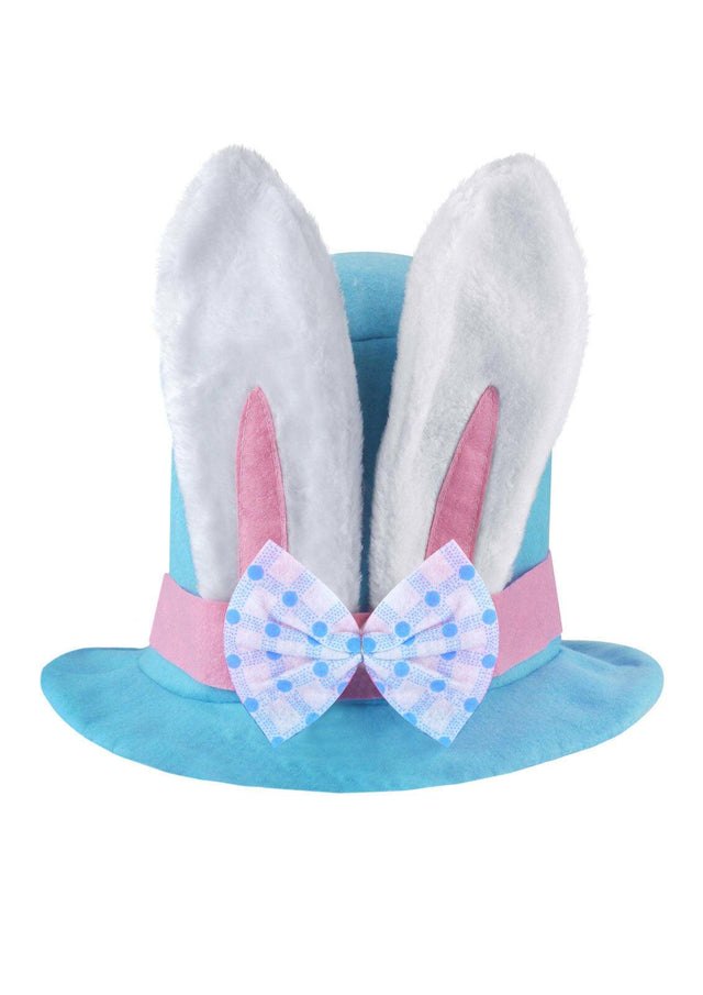 Girls Easter Bunny Ears Hat Blue Novelty Easter Party Fancy Dress Headwear