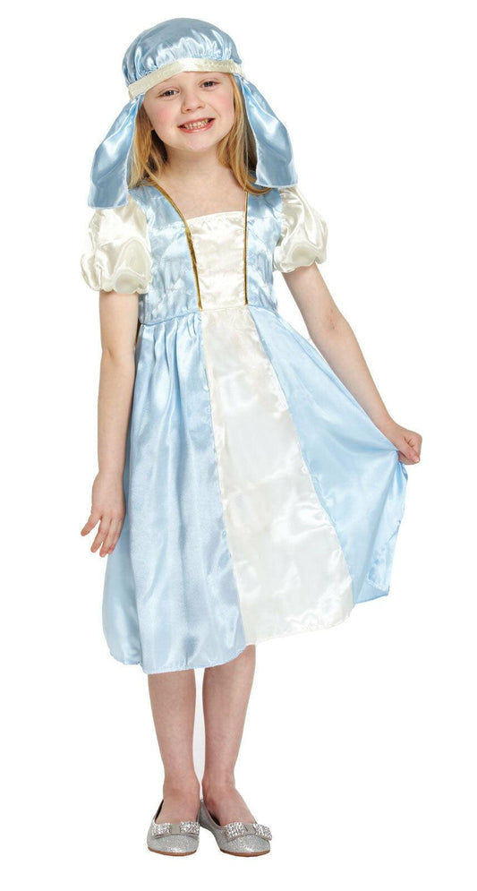 Girls Mary Nativity Christmas Dress up Costume Kids Outfit 4-12 Years - Labreeze