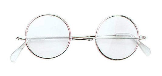 Granny John Lennon Round Spectacles Glasses with Clear Lens Fancy Dress Accessor - Labreeze