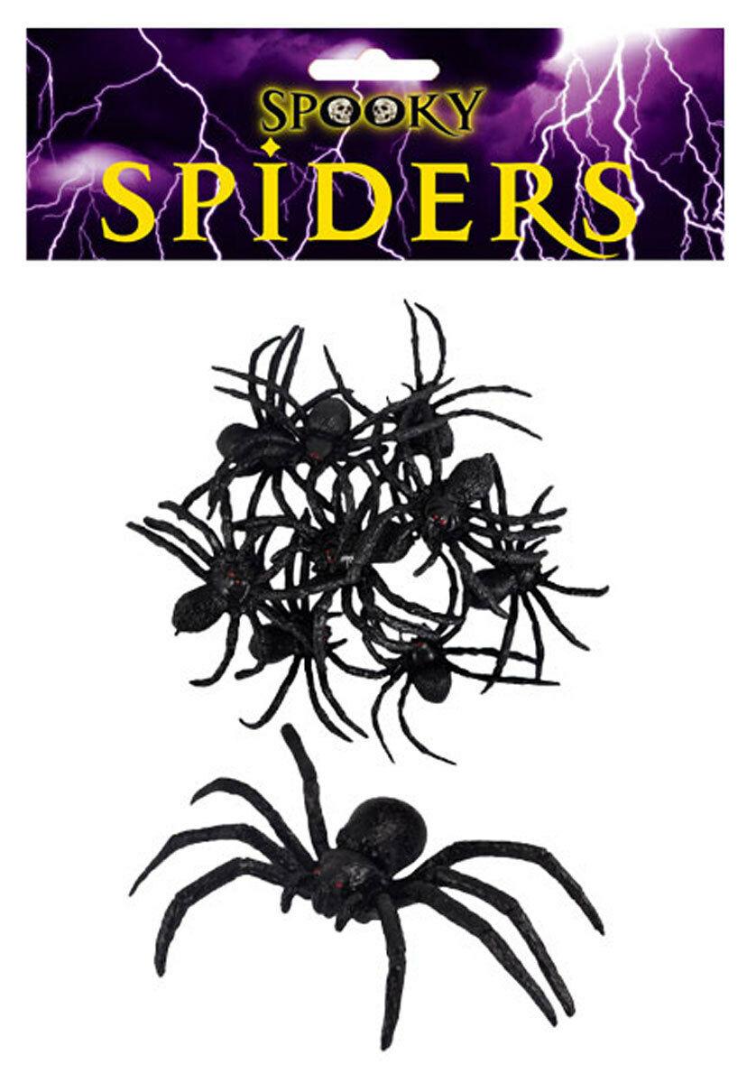 Halloween Spiders Black Creepy Bug Spooky Scary Fancy Dress Party Decoration - Labreeze