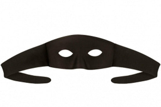 Highwayman Robber Eye Mask Black Zorro Bandit Thief Fancy Dress Accessory - Labreeze