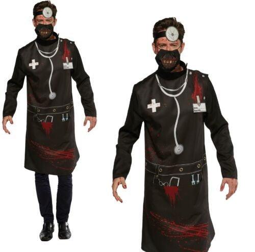 Horror Doctor Costume Men's Halloween Surgeon Zombie Fancy dress Outfit - Labreeze