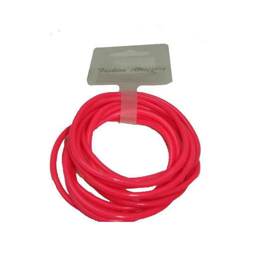 Hot Pink Gummy Bangles (pack of 12) - Labreeze