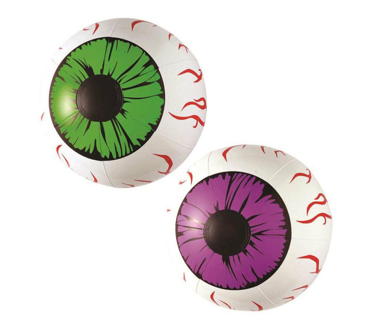 Inflatable Eyes Blow Up Green Purple Scary Fancy Dress Party Decoration - Labreeze