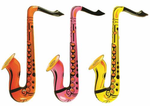 Inflatable Saxophone Jazz Music Instrument Disco Fancy Dress Party Accessory - Labreeze
