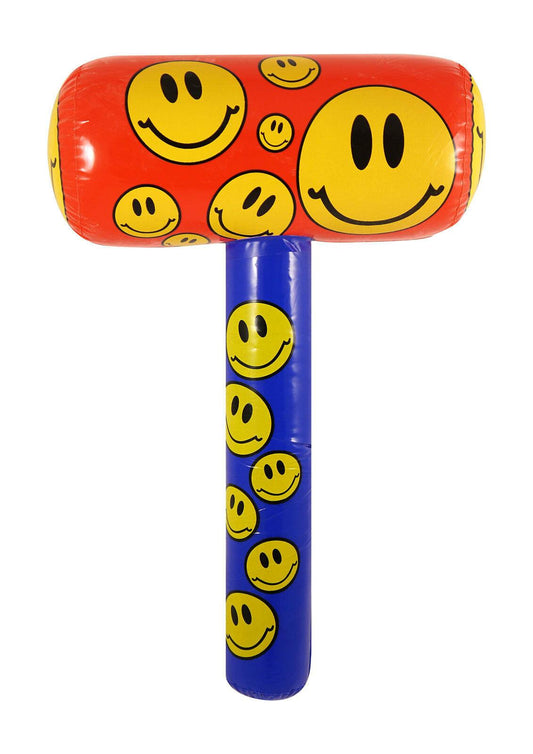 Inflatable Smiley Face Mallet Blow Up Prop Stag/Hen Night Birthday Fun Party Toy - Labreeze
