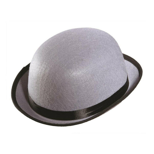 Kids Boys Bowler Derby Satin Felt Grey Hat Book Day Gentleman Fancy Dress - Labreeze