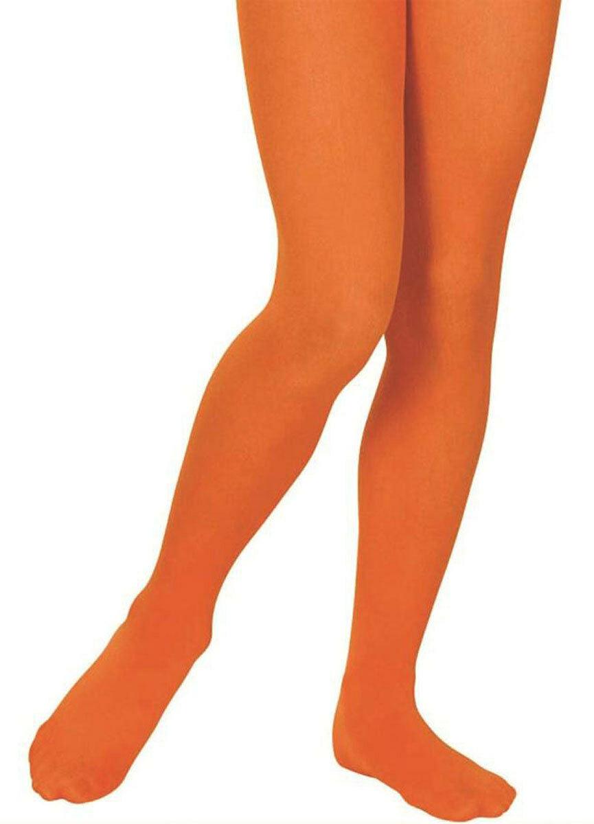 Kids Girls Opaque Neon Colour Plain Tights Stretchy Dance Wear Pantyhose - Labreeze