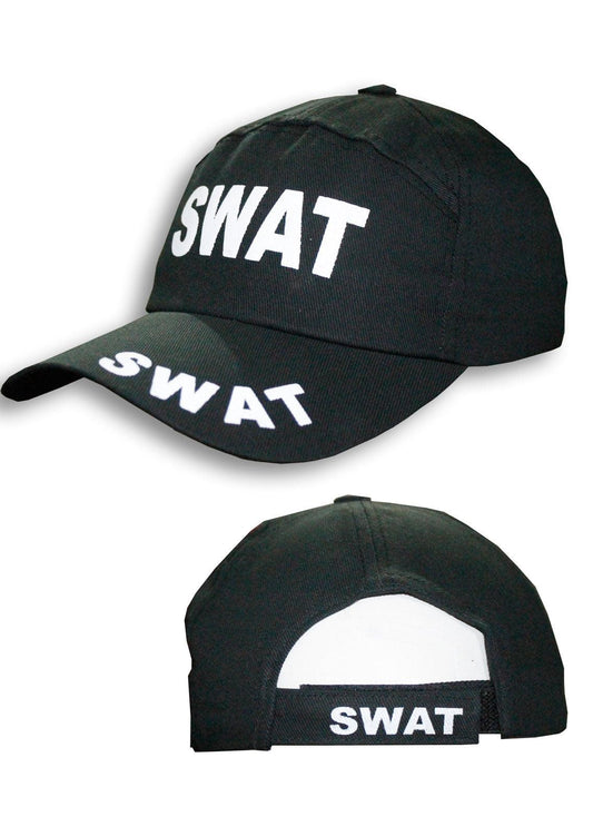 Kids SWAT Hat Black Military Combat Adjustable Cotton Baseball Cap with Sun Visor - Labreeze