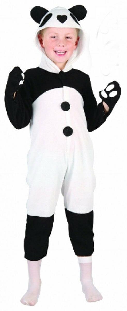 Kids Sweet Panda Toddler Jumpsuit with Attached Hood Fancy Outfit - Labreeze